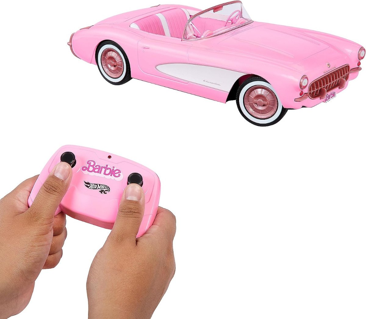 Hot Wheels Rc Barbie Corvette Control Remoto The Movie Color Rosa Chicle - Image 2