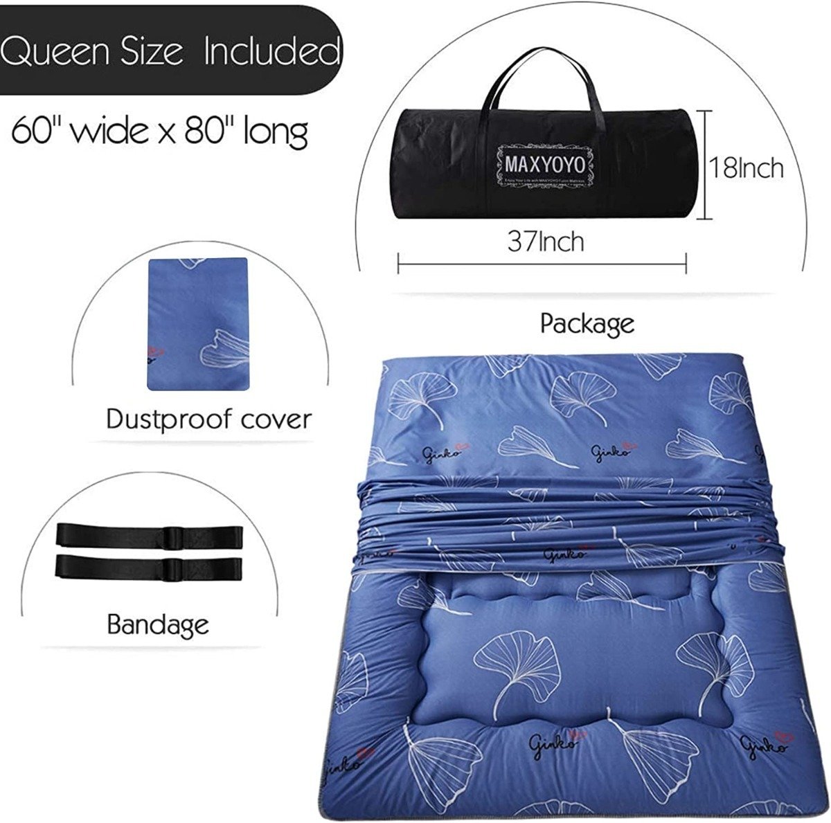 Futón Maxyoyo 2 Cuerpos Colchón Sofá Cama Japonés Queen - Image 8