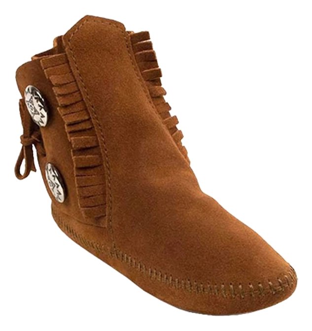 Minnetonka Botas De 2 Botones Para Hombres Suela De Cuero - Image 3