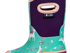 Oaki - Botas De Neopreno Para Lluvia O Nieve, Para Niños Color Snooty Unicorn