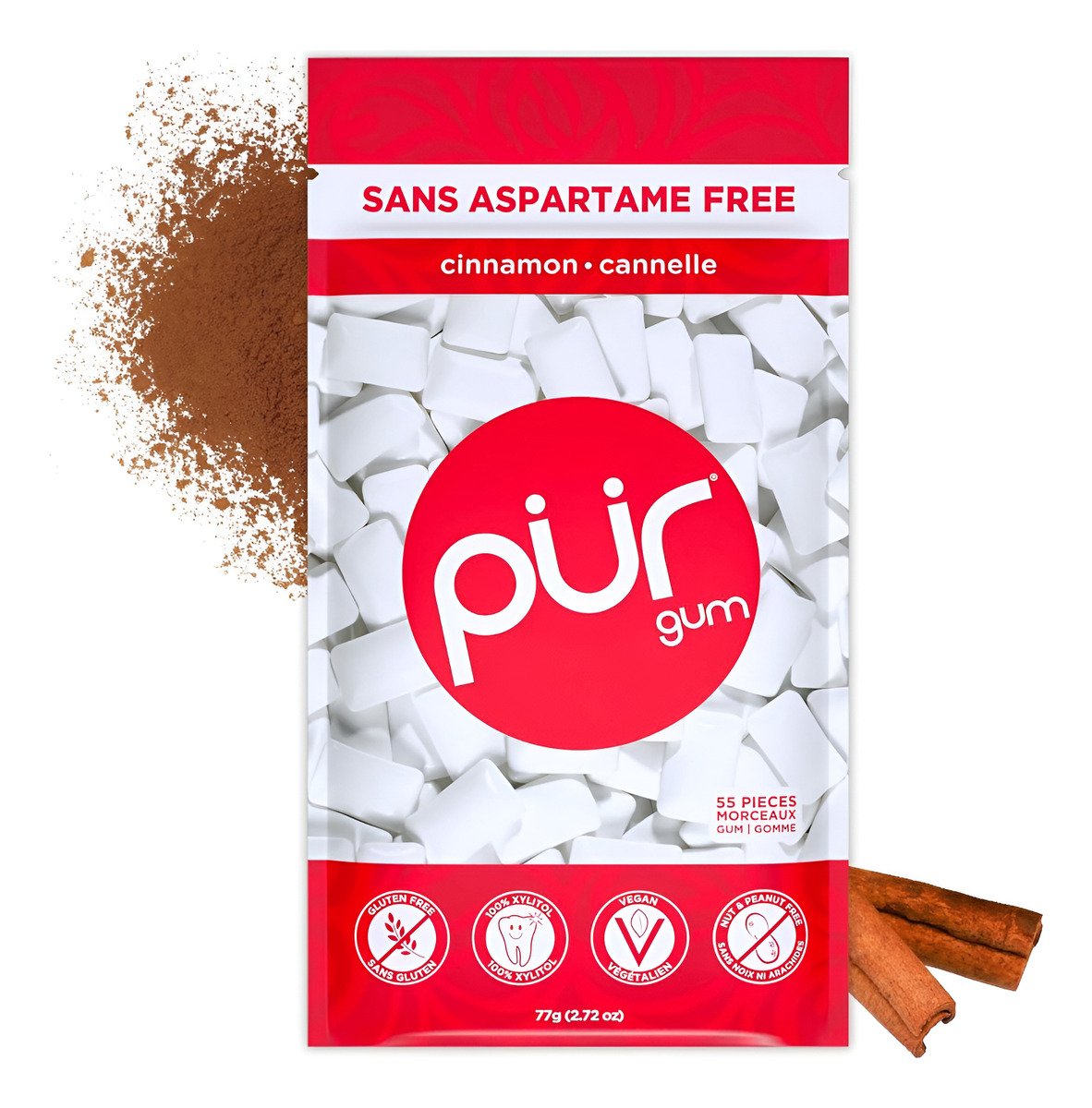 Pur Gum Chicle De Menta Sabor Frutal De Xilitol 55 Und - Image 5