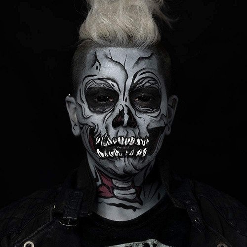 Pintura Facial Y Corporal Base De Agua, Mehron Makeup 1 Onza Tono Monster Grey - Image 4