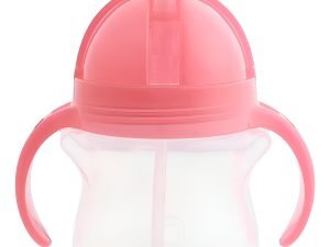 Munchkin Vaso Con Popote Antiderrame De Asas Para Bebe Color Rosa