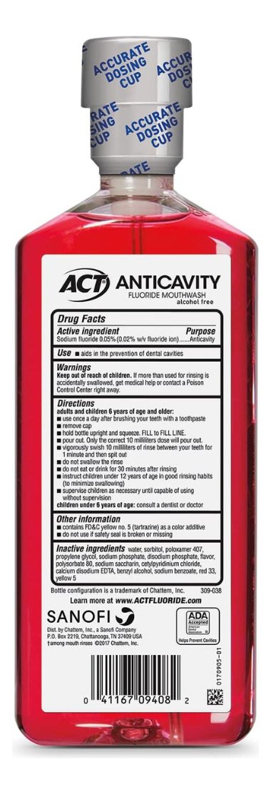 Act Enjuague Bucal Anticaries Con Fluor, Canela 532ml Pack 2 - Image 3