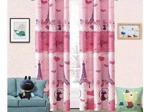 Linen Plus Juego De Cortina De Paris Dos Paneles Para Niña