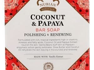 Nubian Heritage Jabón En Barra De Coco Y Papaya 142g