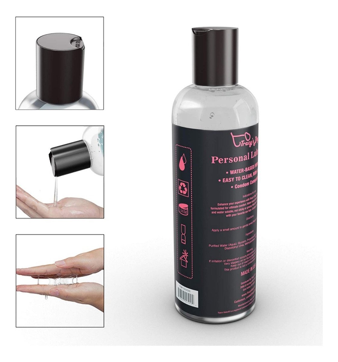 Lubricante Intimo Base Agua 240ml Tracy's Dog Sabor Sin Sabor - Image 2