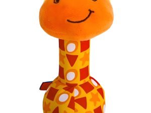 Huadada - Sonajero Jirafa Suave Bebés Con Mordedor Y Sonidos Color Amarillo