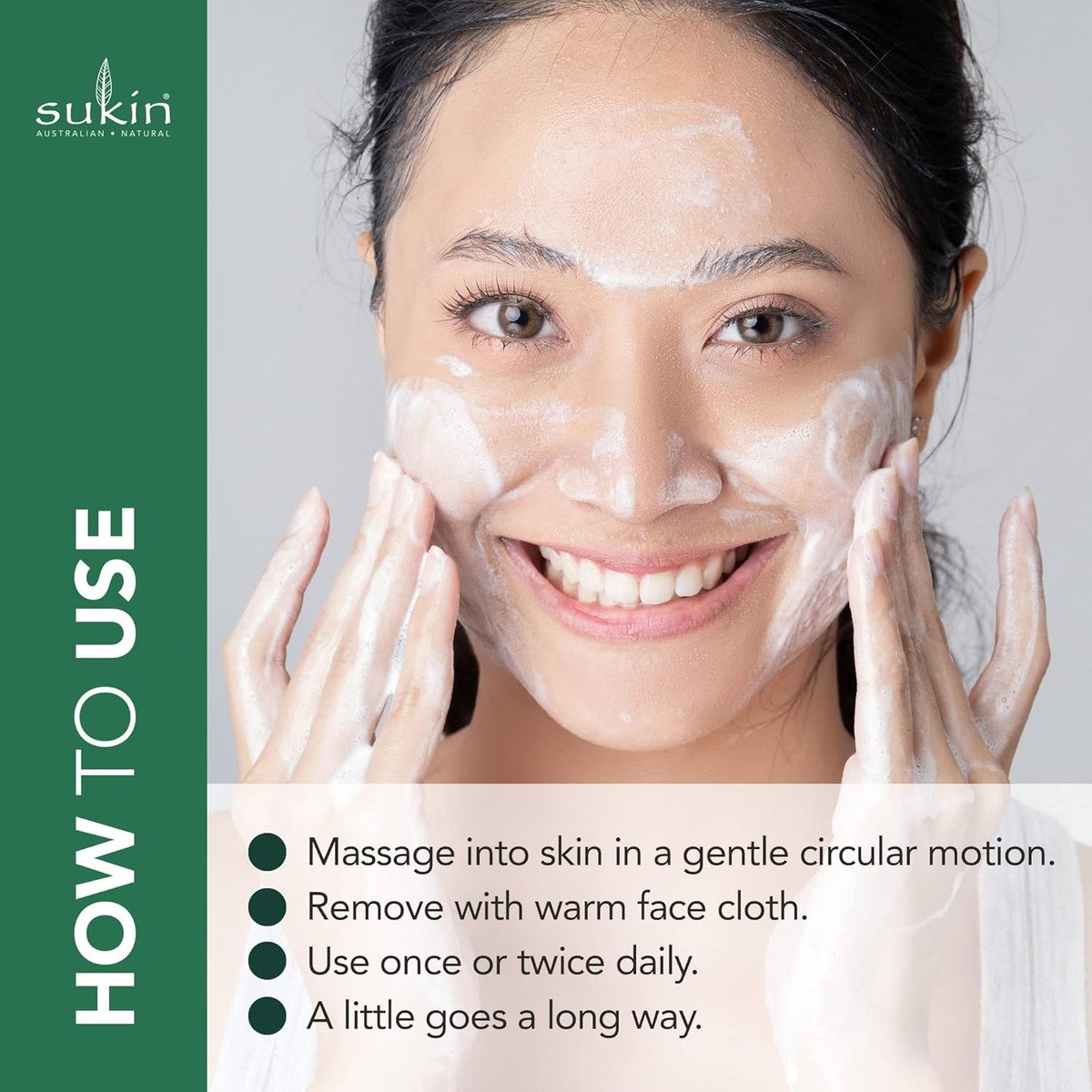 Sukin Crema Limpiadora Para El Rostro Natural 125ml - Image 3