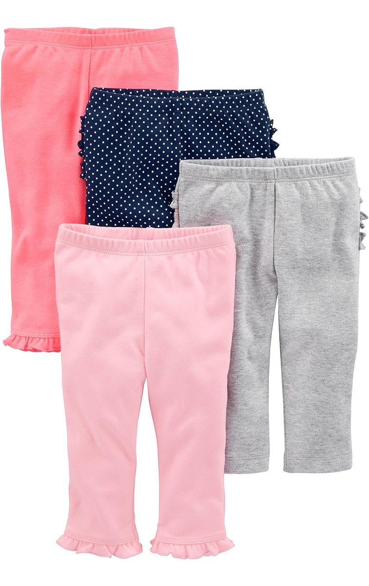 Simple Joy By Carters Paquete De 4 Pantalones Para Niñas - Image 5
