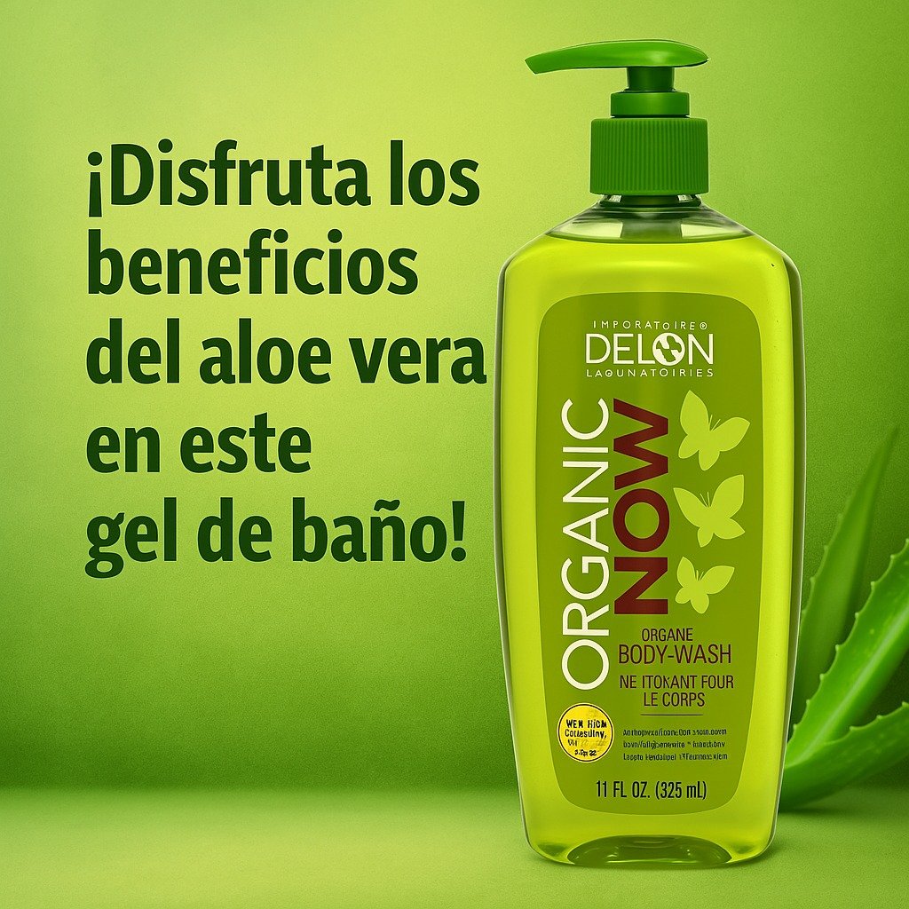 Delon Gel De Baño Aloe De Vera Body Wash Organic Now 325ml - Image 2