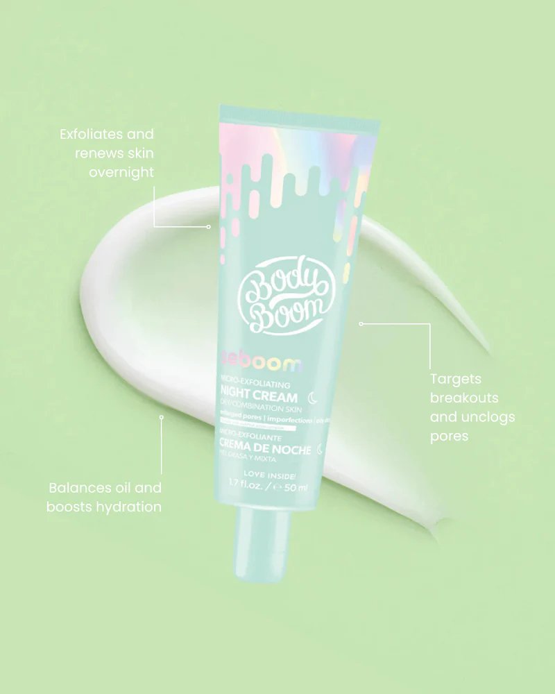 Bodyboom Crema De Noche Microexfoliante Seboom 50ml Tipo De Piel Mixta - Image 2