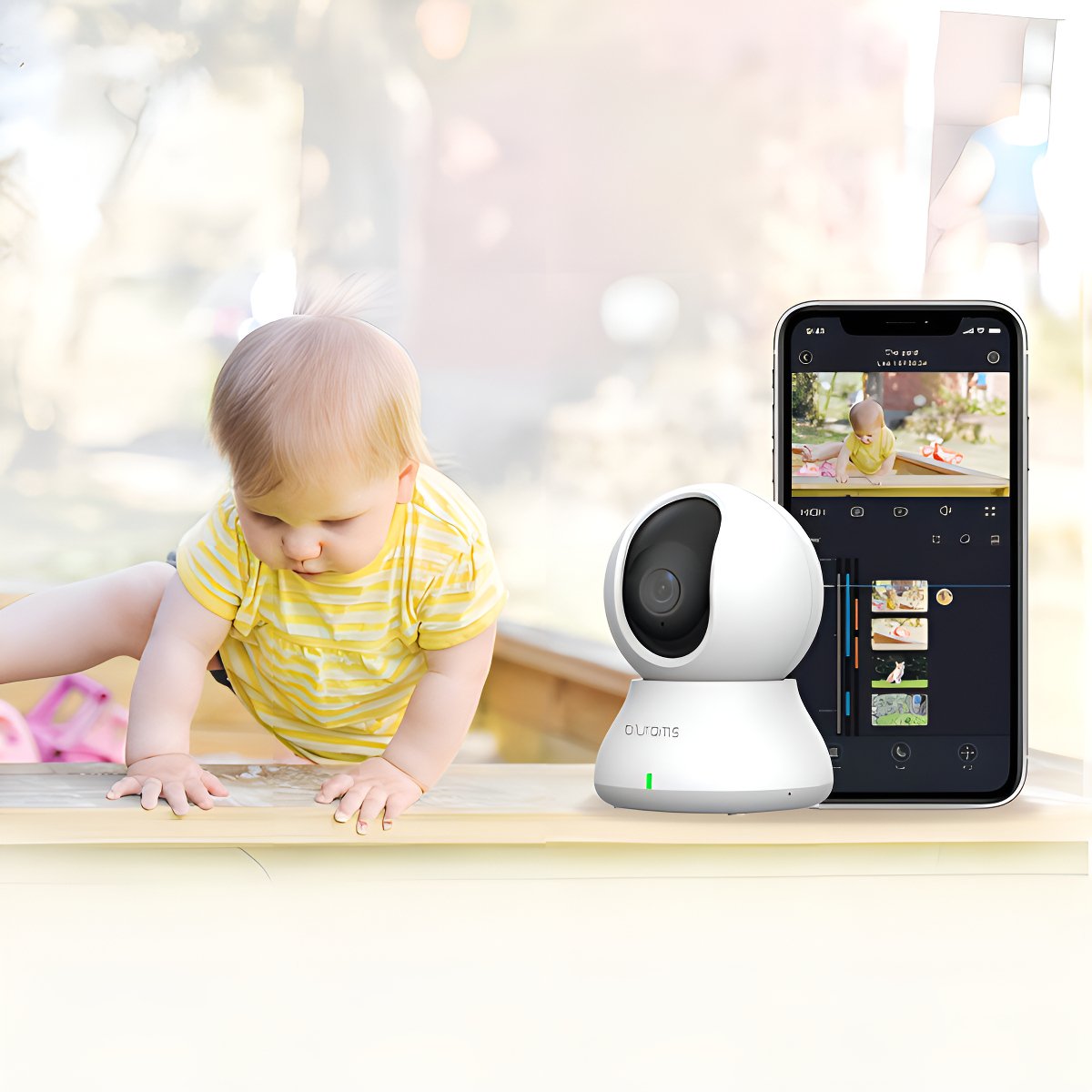 Camara Seguridad 2k, Blurams Baby Monitor Dog, Alexa Google Color Blanco - Image 3