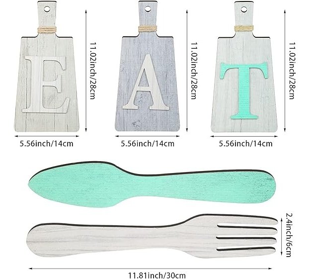 Jetec Juego De Letreros Decorativos Para Cocina Set De 5 Und - Image 4