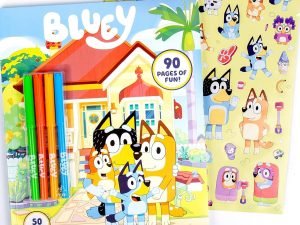Bluey Libro Juego Para Colorear Y Calcomanias Para Niños
