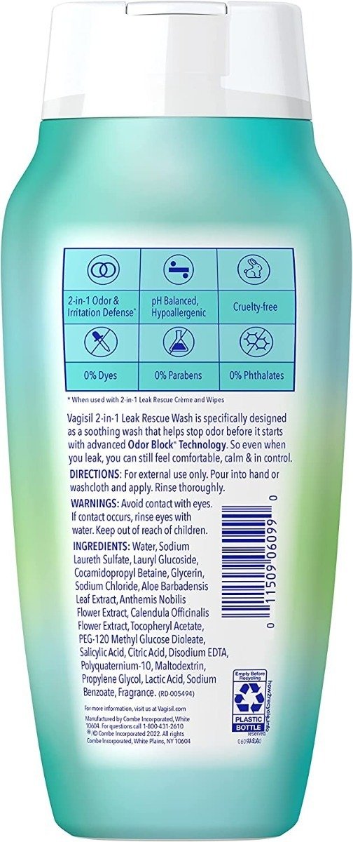 Vagisil Lavado Femenino Íntimo Diario, 2 En 1 Leak Rescue - Image 4