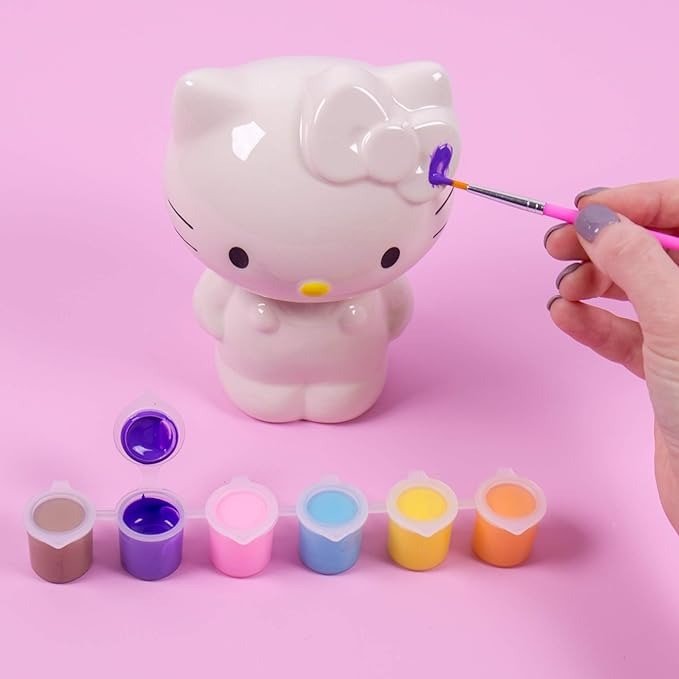 Hello Kitty Paint Your Own Piggy Bank, Banco De Monedas Diy - Image 2