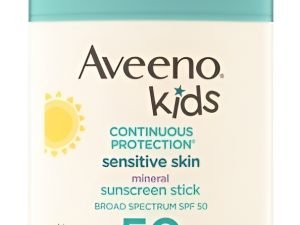 Aveeno Kids Bloqueador Solar En Barra Spf 50 42 G | Protector Solar Mineral Con Óxido De Zinc Y Avena, Hipoalergénico, Sin Fragancia Ni Parabenos, Resistente Al Agua, Protección Duradera Piel Sensible