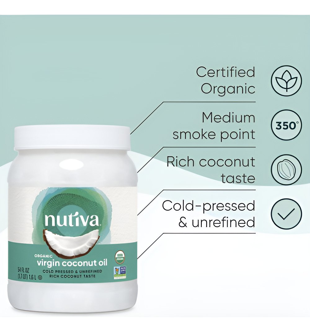 Aceite De Coco Orgánico Sin Refinar 100% Puro 1.6 Lts Nutiva - Image 4