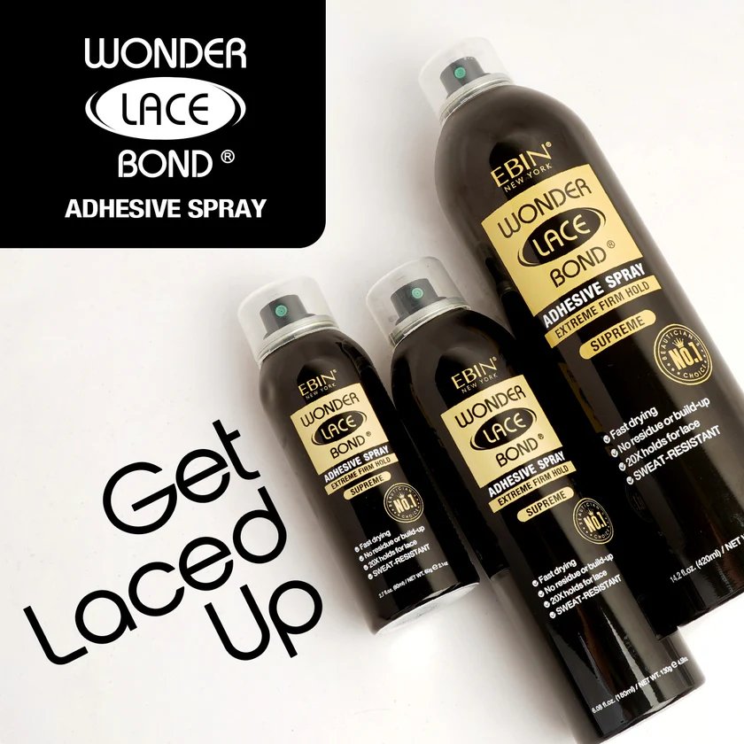 Ebin Wonder Lace Bond Spray Adhesivo De Peluca Encaje 80ml - Image 4