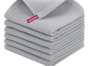 Homaxy - Trapo De Cocina 100% Algodón, Tejido Gofre 6 Pack