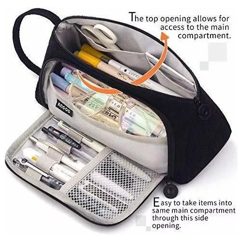 Easthill Estuche Para Lapices Gran Capacidad En Color Negro - Image 2