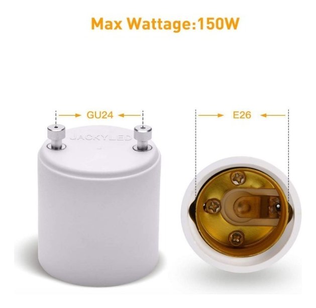 Jackyled Gu24 A E26 E27 Adaptador 4 Unidades Resistente Al C - Image 3