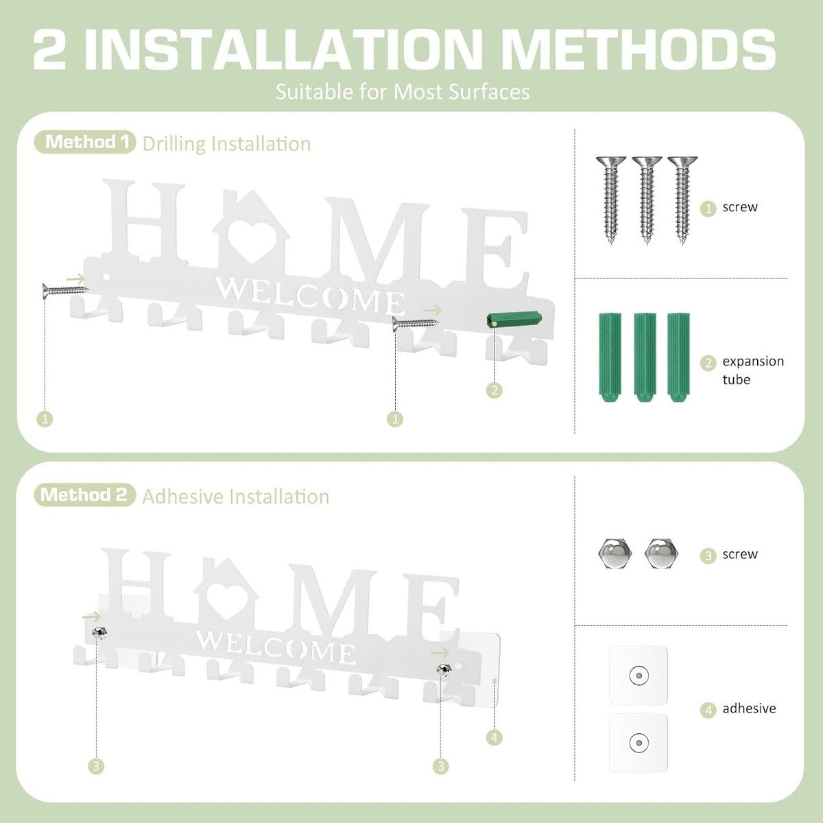 Homebros Soporte Para Llaves De Pared Con 6 Ganchos - Image 4