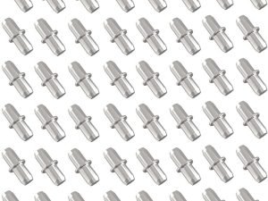 Clavijas Para Estantes 5mm Paquete De 120 Níquel Y Metal