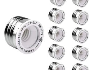 Jackyled Adaptador Socket E26/e27 A E12 Pack De 10 Piezas