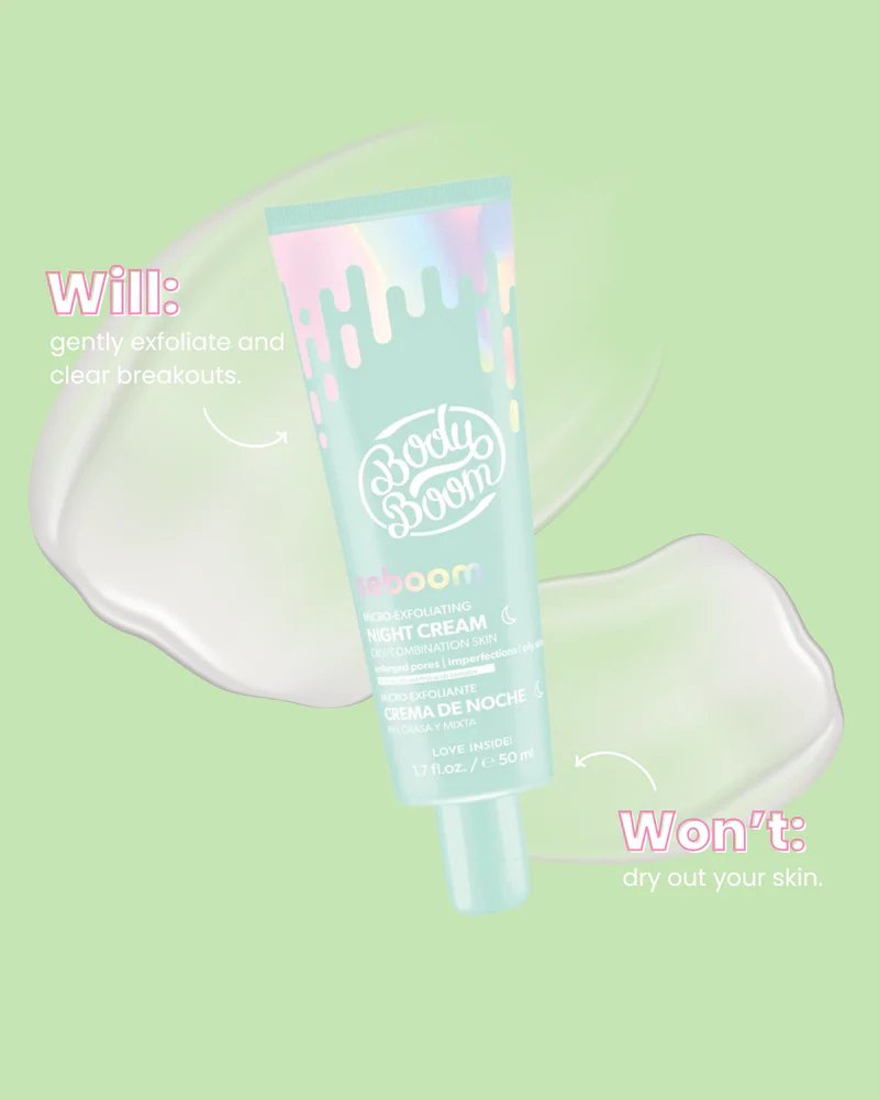 Bodyboom Crema De Noche Microexfoliante Seboom 50ml Tipo De Piel Mixta - Image 3