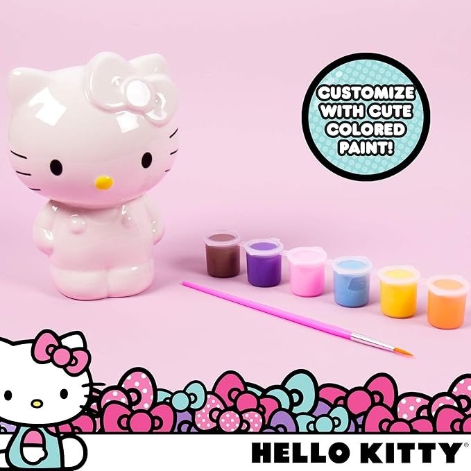 Hello Kitty Paint Your Own Piggy Bank, Banco De Monedas Diy - Image 3