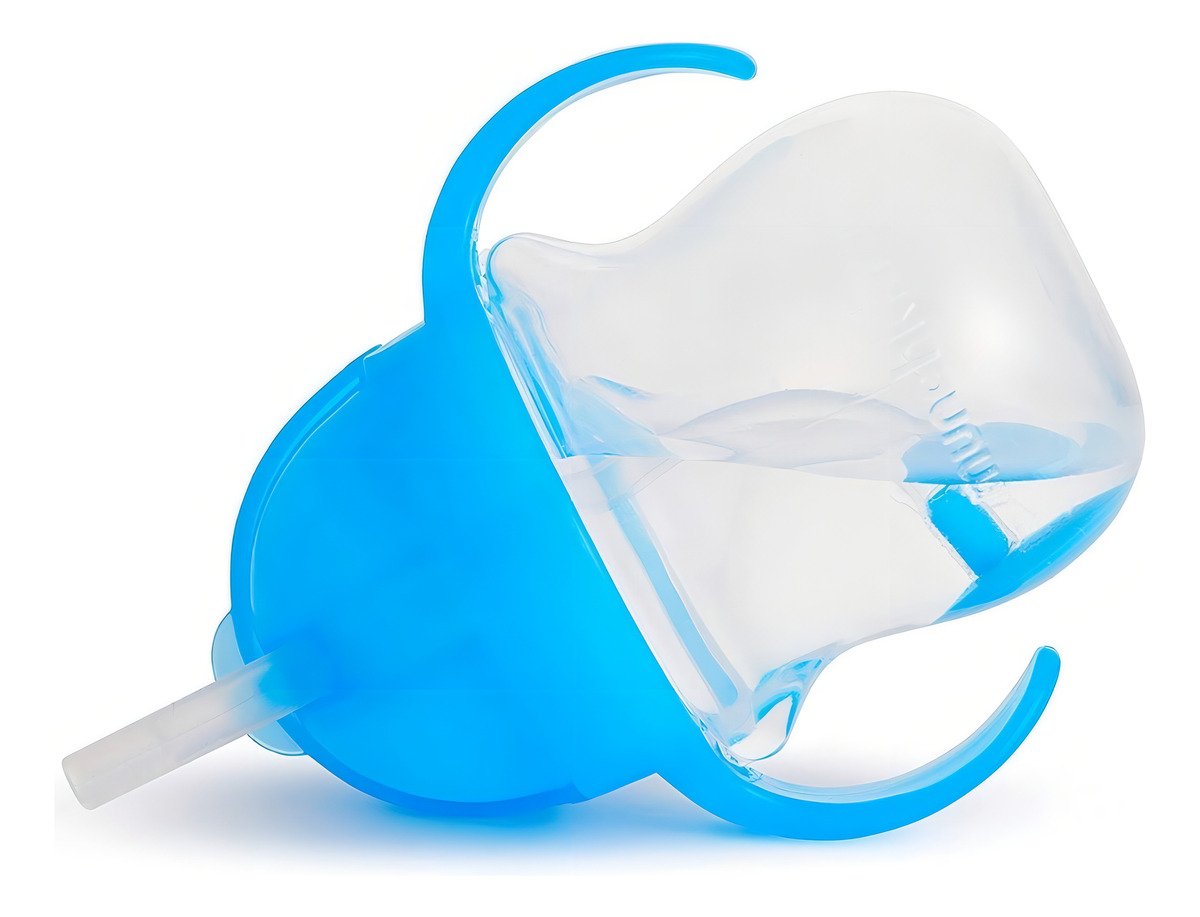 Munchkin Vaso Con Popote Antiderrame De Asas Para Bebe Color Azul - Image 2
