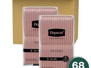 Depend Ropa Interior De Incontinencia Para Adultos Xl, 68und