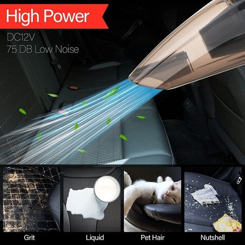 Aspirador Coche Con Luz Led 7500pa 12v 16.4ft Cable Portátil Color Rojo - Image 3