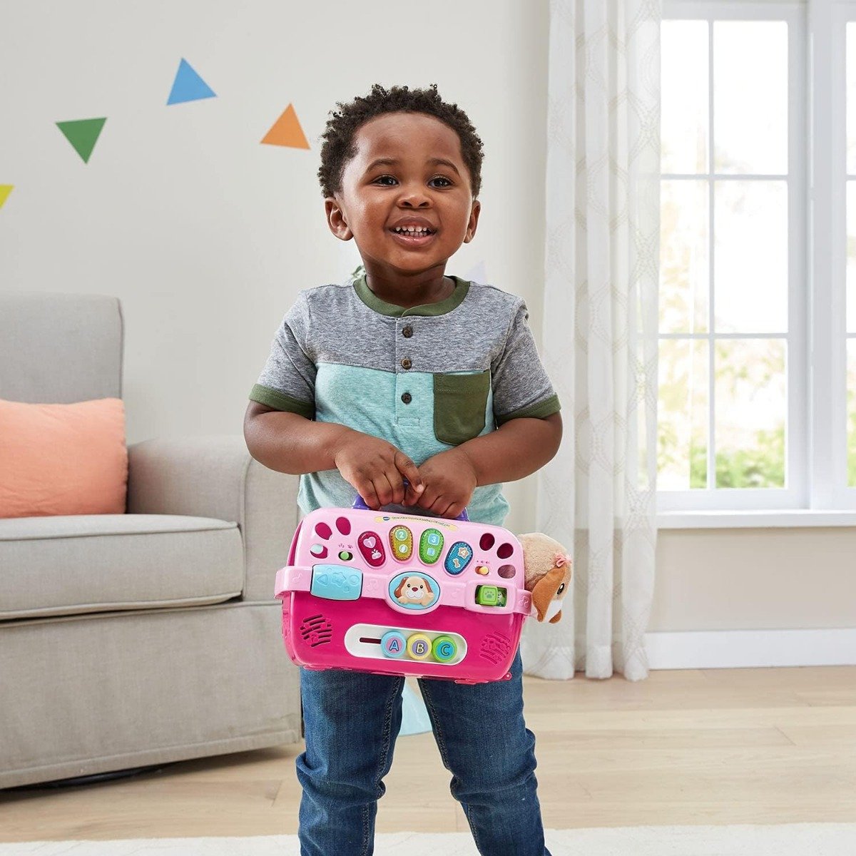 Vtech Care For Me Porta Mascotas, Música, Frases Y Luces. Color Rosa - Image 3