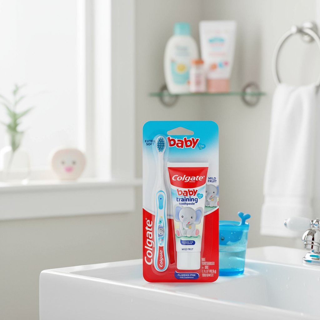 Colgate Kit Cepillo Y Pasta De Diente Para Bebés Sabor Fruta Color Amarillo - Image 2