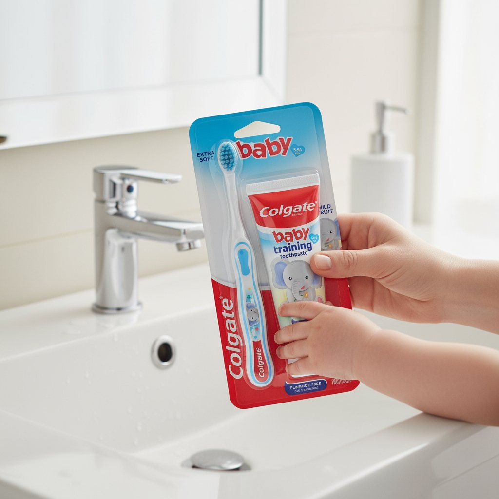 Colgate Kit Cepillo Y Pasta De Diente Para Bebés Sabor Fruta Color Amarillo - Image 3