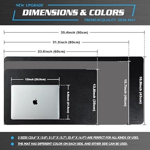 Knodel Alfombrilla De Escritorio Para Mouse Negro Diseño Impreso Unicolor - Image 4