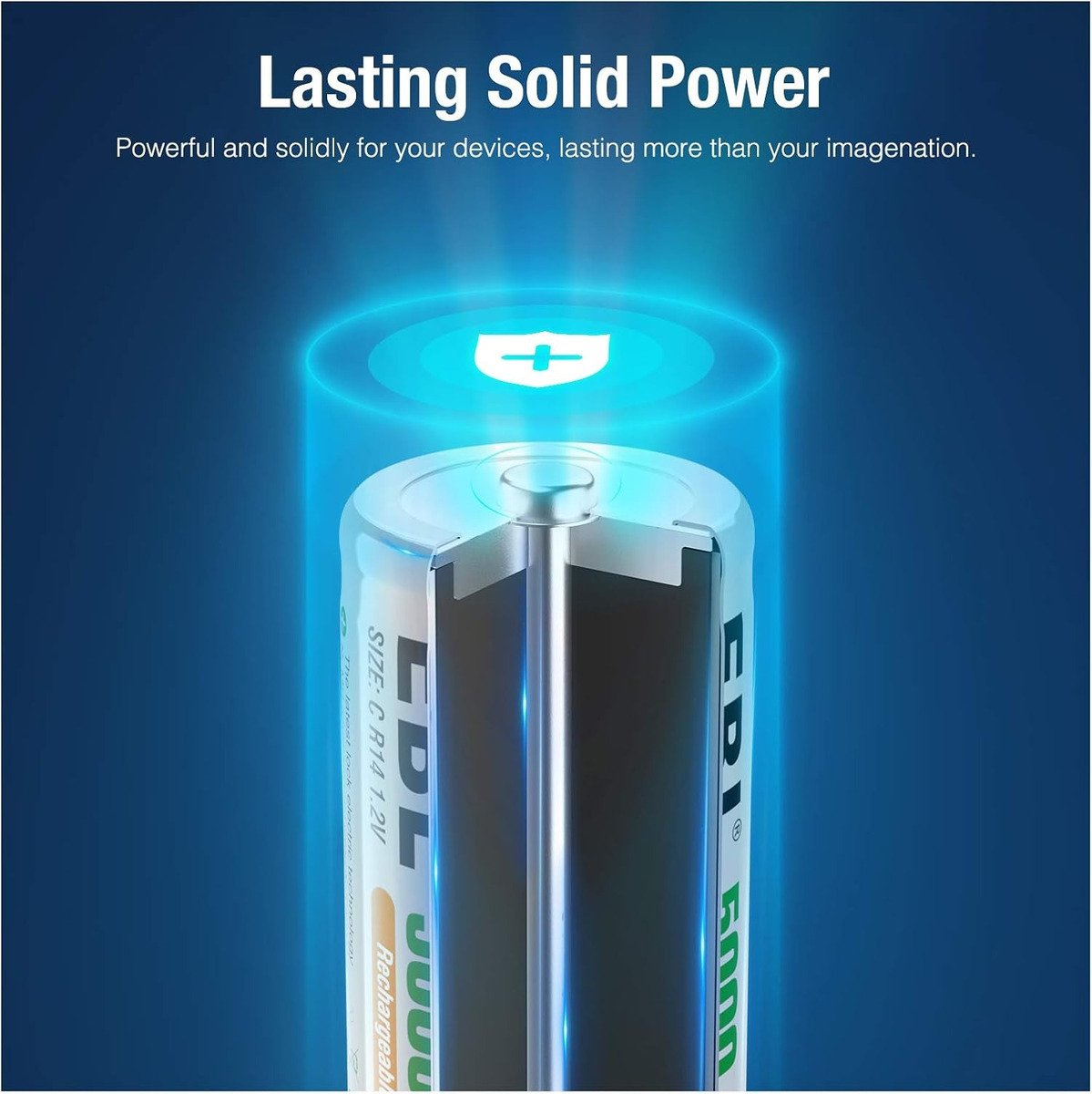 Baterías C Recargables Ebl De 5000mah Ni-mh, Paquete De 8 - Image 4