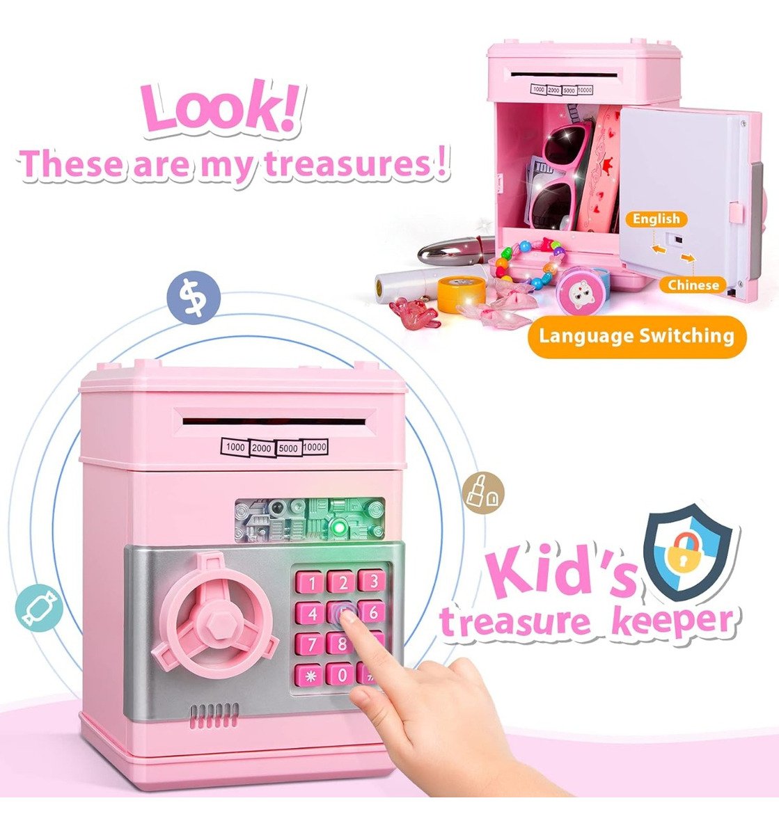 Magibx - Alcancía De Juguete Para Niñas, Estilo Cajero - Image 2