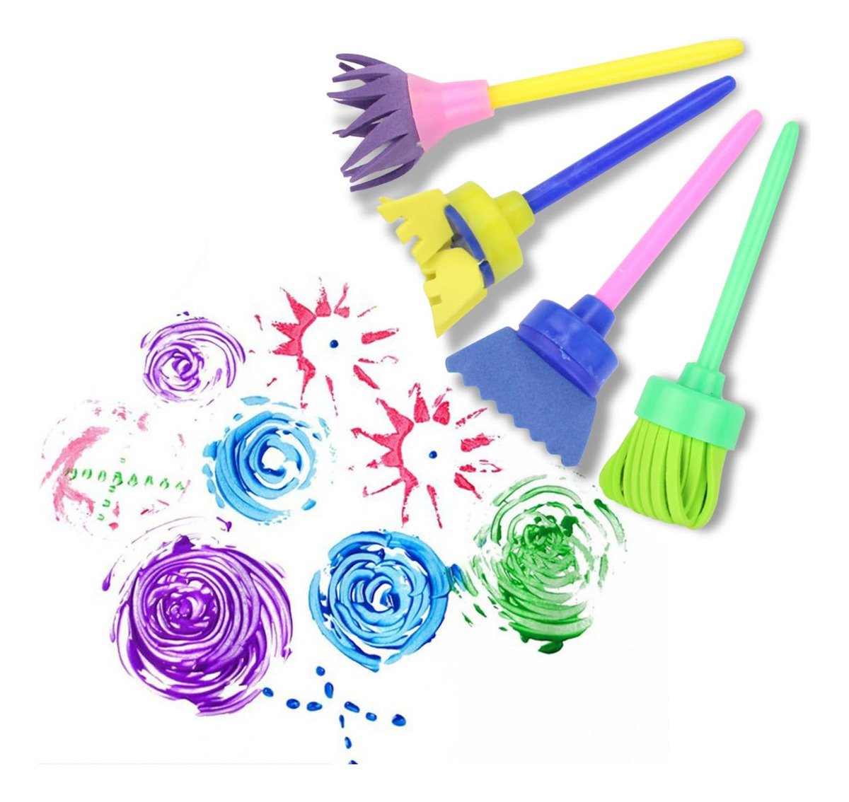 Vorey Kit De Pintura Brochas Esponjas Para Niños 42 Piezas - Image 4