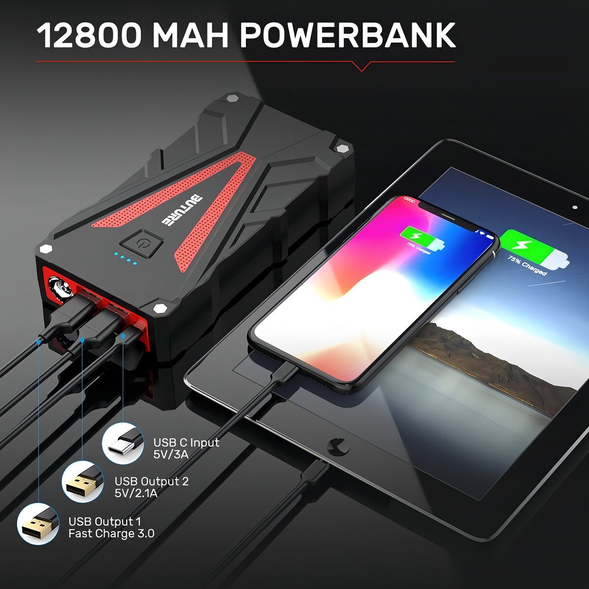 Arrancador Para Autos Buture, 800a Portatil Motores 6.0, 5.0 - Image 3