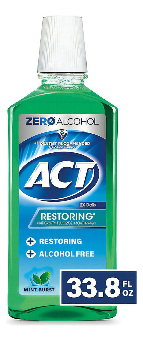 Act Restoring Zero Alcohol Enjuague Bucal 2x Daily 33.8 Oz - Image 2