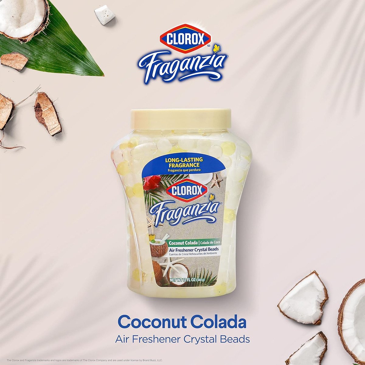 Ambientador Clorox Fraganzia Perla Gel Coconut Colada 340gr - Image 2