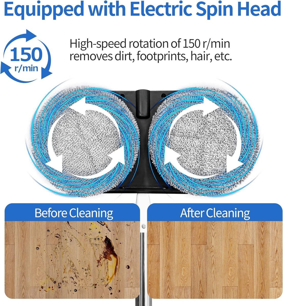 Alfabot Trapeador Eléctrico Inalámbrica Ws-24 Con Faro Led - Image 2