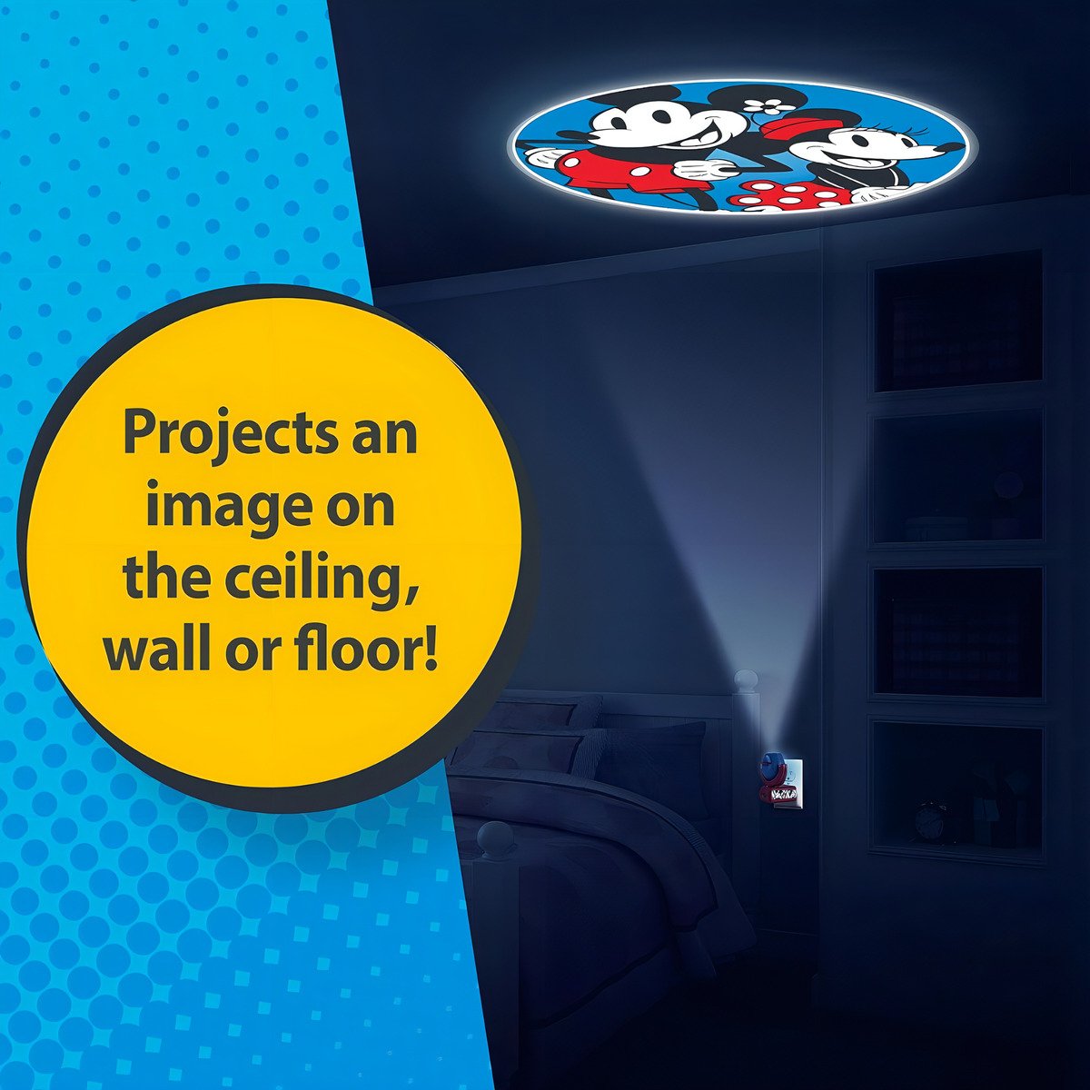 Proyector Personajes De Disney Luz Nocturna Led 3 Modelos Color De La Estructura Red Mickey And Minnie - Image 3