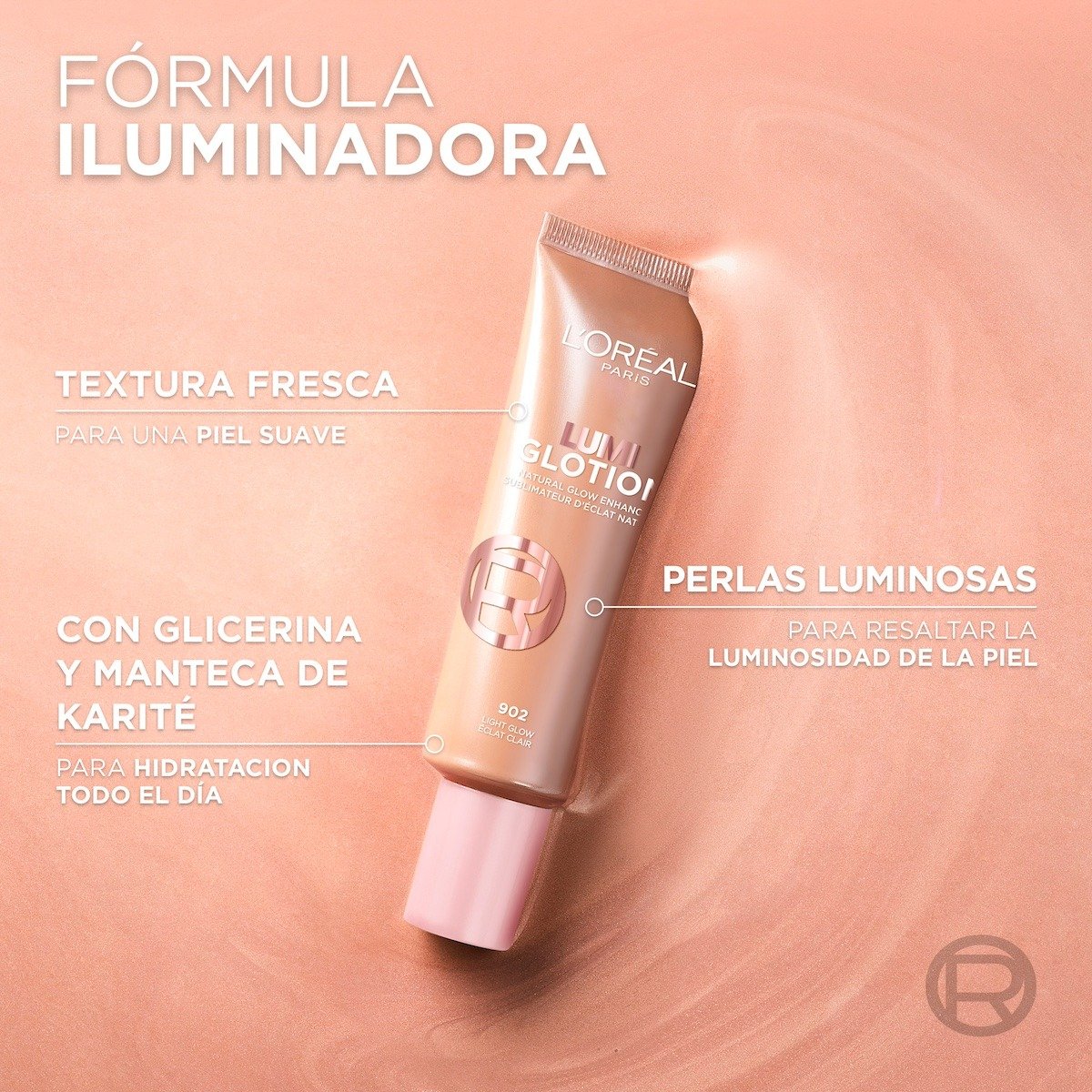 Iluminador Hidratante Lumi Glotion Tono Medium Glow 40ml L'oréal Paris - Image 2