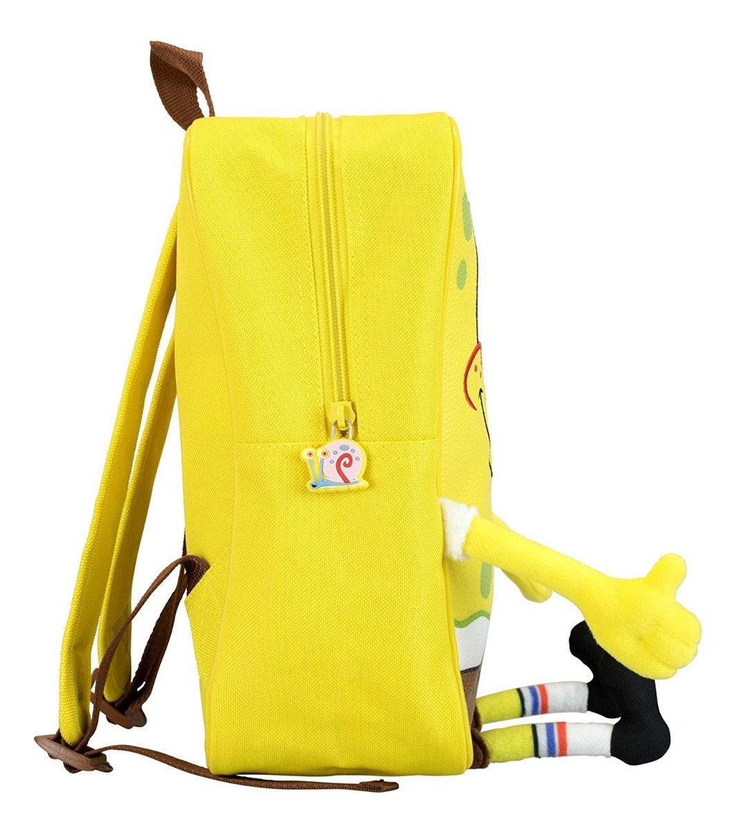 Mochila Infantil Bob Esponja Pantalones Cuadrados Color Amarillo Diseño De La Tela Efecto De Cuero - Image 2