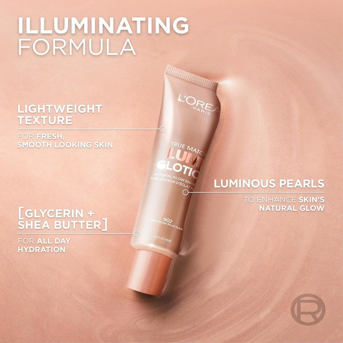 L'oréal Paris Lumi Glotion Iluminador Líquido 40 Ml Tono 904 - Image 2